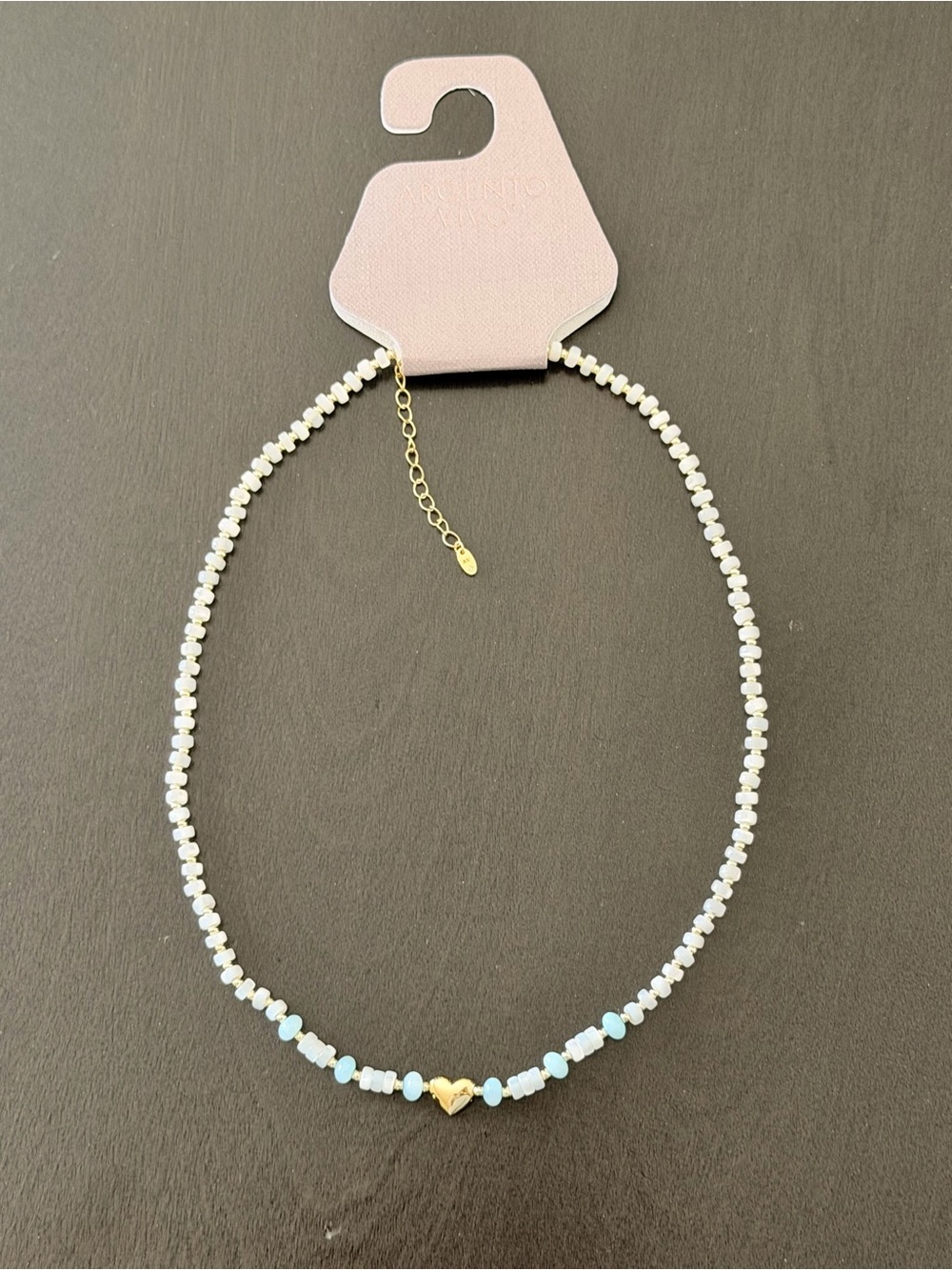 Argento Vivo Beaded 18K Gold Plated Heart Necklace